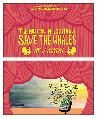 Musical, Melodyians, comic book, J Sayuri, save, whales, scifi, adventure, aliens, space, music, story